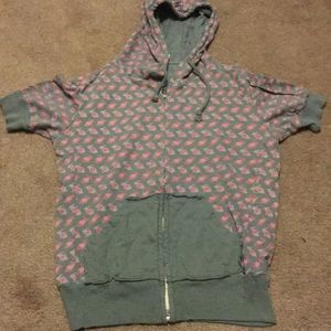 3/$25 Pink Rabbit Zip Up Hoodie Size S